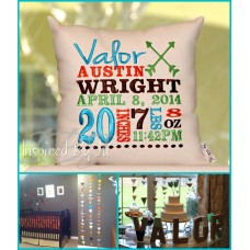 Arrows - Birth Announcement Pillow